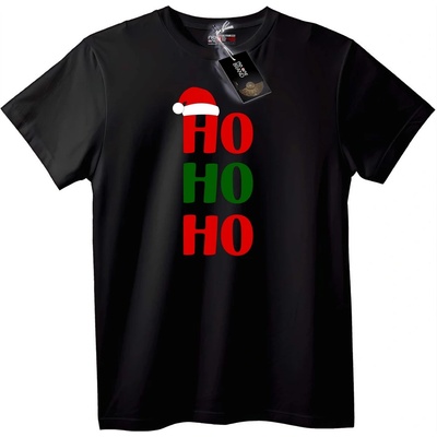 NOONEBRAND Тениска Дядо Коледа ХО ХО ХО - 2XL, White