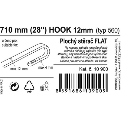 Compass Flat Bulk 710 mm 10900