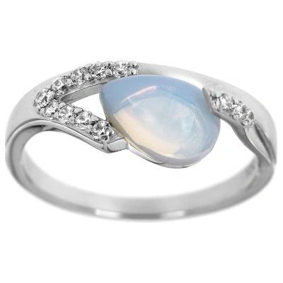 Zlatnictví U Kostela Stříbrný prsten s umělým opálkem 733