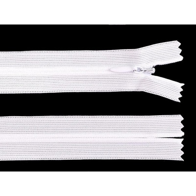 Spirálový zip skrytý No 3 délka 35 cm dederon Varianta: 101 bílá, Balení: 1 ks