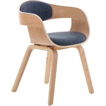 Design Shop King látka dřevěné nohy natura modrá