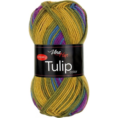Pletací / háčkovací příze Vlna-Hep TULIP COLOR 5211 okrovo-růžová, melírovaná, antipillingová, 100g/170m