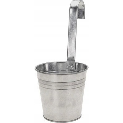 ProGarden Kvetináč 13 x 13 x 28 cm metal strieborný