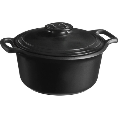 Emile Henry Odľahčený keramický kastról na indukciu s pokrievkou Sublime+, Ø 22 cm / 3,0 l, čierny 7A4730P