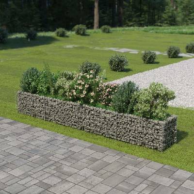 Nabytek XL Gabionový vyvýšený záhon pozinkovaná ocel 360 x 50 x 50 cm