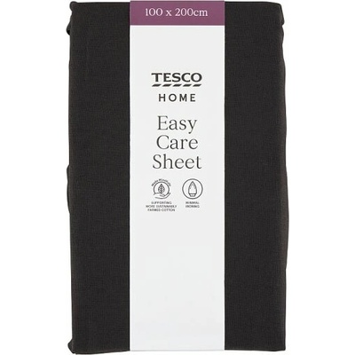 Tesco Home Easy Care Black plachta 100x200
