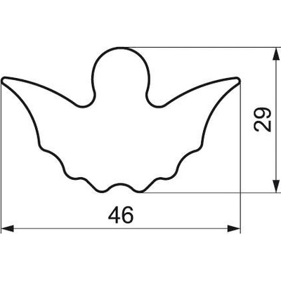 Vykrajovátko anjel 4,6×2,9 cm - Smolík