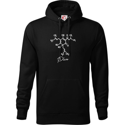 Barová chémia pivo mikina s kapucňou hooded sweater čierna