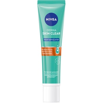 Nivea Derma Skin Clear нежен нощен пилинг 40ml