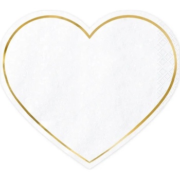 Image 1 of PartyDeco Салфетки с форма на сърце 20 бр