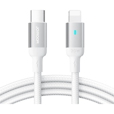 JOYROOM USB-C към Lightning кабел за Apple устройства с Lightning порт - Joyroom Extraordinary Series A10 Fast Charging USB-C to Lightning Cable PD 20W (120 см) (бял) (S-CL020A10W)