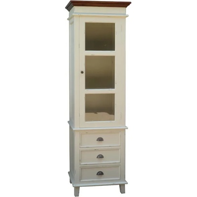 EX Home Витрина EX Home модел Bergamo КB, 60 см, Бял антик