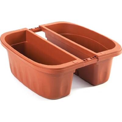 BAMA Závesný kvetináč na zábradlie KLUNIA, terracotta 2 ks, 40 cm