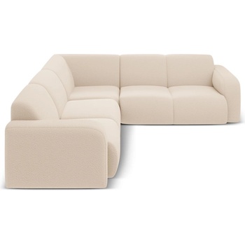 Micadoni Бежов ъглов диван от букле (променлив/L форма) Molino - Micadoni Home (MIC_COR_101_F1_MOLINO2)