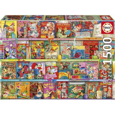 Educa Пъзел Educa от 1500 части - Забавно книжно кътче (EDU20568)