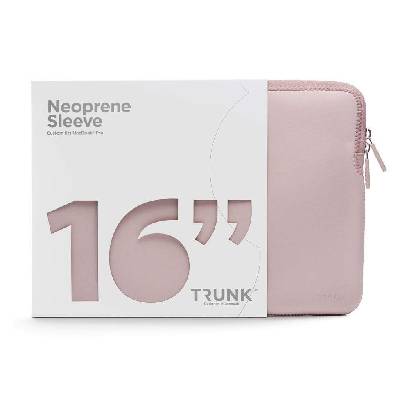 Laptop Sleeve - удароустойчив неопренов калъф за MacBook Pro 16 M2 (2023), Macbook Pro 16 M1 (2021), Macbook Pro 16 (2019) (светлорозов)