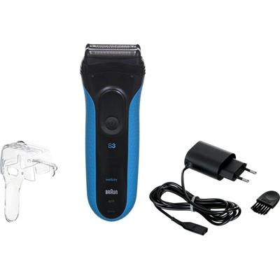 Braun Series 3 3040s čierny modrý