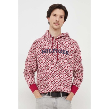 Tommy Hilfiger Суичър Tommy Hilfiger в бордо с качулка десен MW0MW34186 (MW0MW34186)