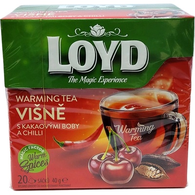 Loyd Warming Tea Višně Kakaové Boby Chilli 20 x 2 g