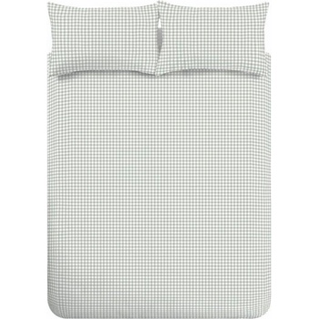 Catherine Lansfield Зелено двойно /удължено 3 части спално бельо 230x220 cm Bamford Gingham Check - Catherine Lansfield (BD/61204/W/KQS/GR)