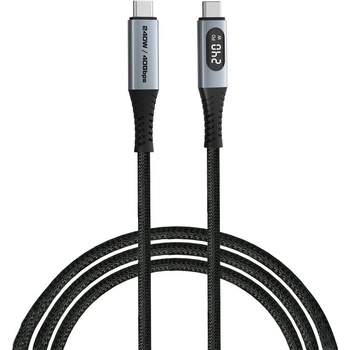 Verbatim Кабел Verbatim Sync & Charge USB4 (31849), от USB-C(м) към USB-C(м), 1.2m, 240W, черен (VERBATIM-31849)