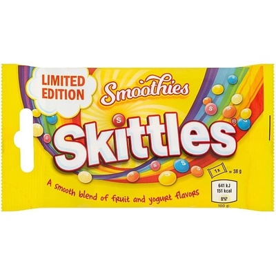 Skittles Smoothies žuvacie cukríky s ovocnými a jogurtovými príchuťami 38 g