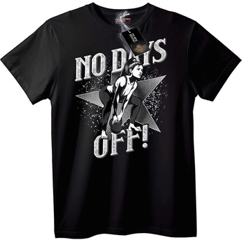 NOONEBRAND Тениска Без Почивни Дни - Фитнес - L, Black