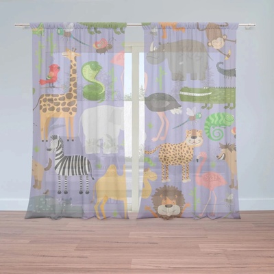 SABLIO Záclony Animované safari: 2ks 150x250cm