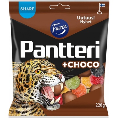 Fazer Pantteri + Choco finské bonbony 220 g