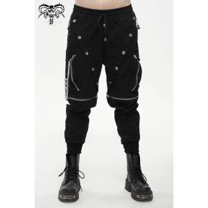 Devil fashion мъжки панталони DEVIL FASHION -Gabriel пънк, с капси - PT172