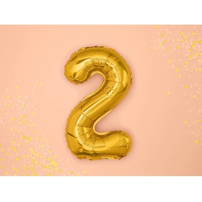 Party Deco FB10M 2 019 Fóliový balón zlatý číslo 35 cm 2