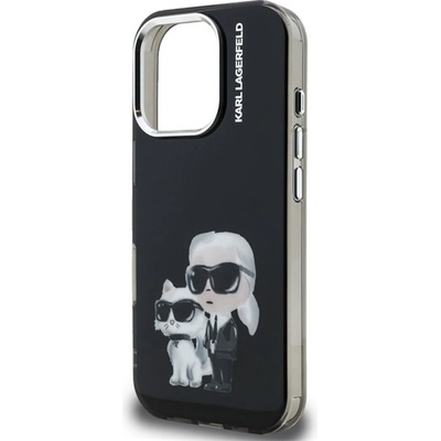 CG Mobile iPhone 16 Pro KARL LAGERFELD IML AQUARELLE KARL AND CHOUPETTE силиконов протектор за телефон, удароустойчив, протектор за камера, BLACK KLHCP16LHMKCAQK (KLHCP16LHMKCAQK)