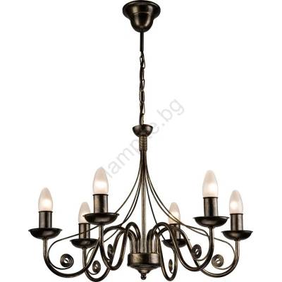 Brilagi - LED Пендел STEFANO 6xE14/40W/230V черна патина (BG0734)