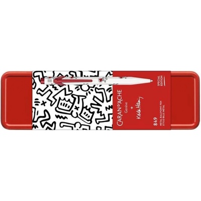 Caran d'Ache NM0849.123 kuličkové pero Keith Haring v kovové kazetě bílá 1 ks
