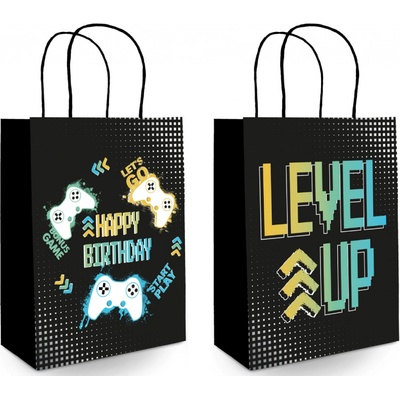 Folat Papírová dárková taška Level Up, 20 x 27 cm