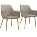 Tectake 405475 taupe 2 ks