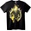 NOONEBRAND Тениска с горящ байкърски череп - XL, Black