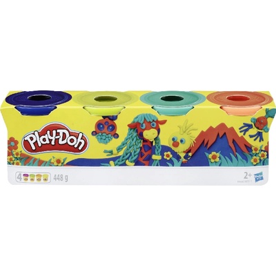 Hasbro Set Plastilinahasbro Play-doh Wild Color Tubs (4) (e4867)