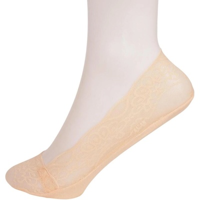 Дамски бежови терлици с дантела