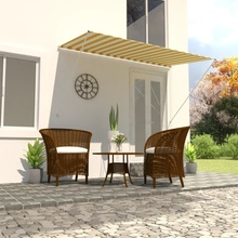 Dekorhome Zatahovací markýza 250x150 cm Krémová