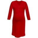 Jožánek tehotenská dojčiace nočná košeľa Pavla 3/4 červená