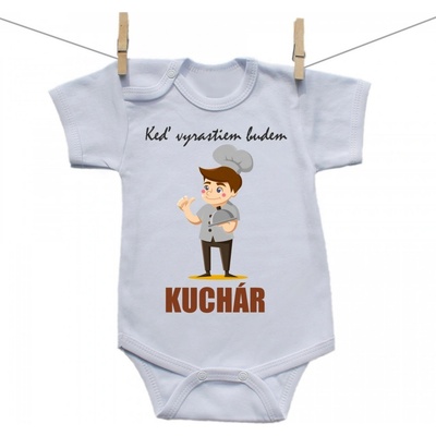 Boodyy Body s krátkym rukávom Keď vyrastiem budem kuchár