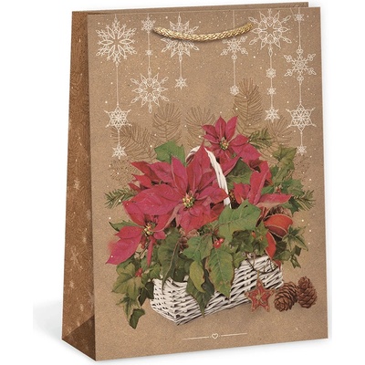 ARGUS Darčeková papierová tašky (23.3 x 31.3 cm) - Vianočná ruža 08540076