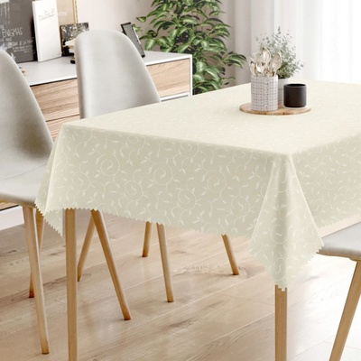 Goldea sváteční hranatý teflonový ubrus smetanový s velkými ornamenty 40x40 cm