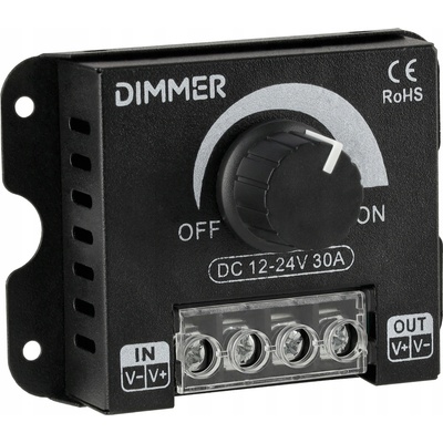 Stmívač LED pásků 12–24V DC Manuální 30A BAS012