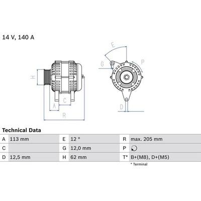 BOSCH 0 986 082 620 generátor (0986082620)