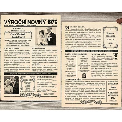 Noviny k výročí svatby 1975