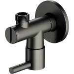OMNIRES Ъглов вентил Omnires от сантехнически месинг, четкан графит (8857GR)
