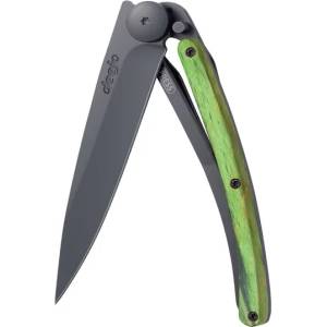 DEEJO 1gb008 black / Стилно ултралеко джобно ножче с дискретно черно острие без татуировки (1gb008)