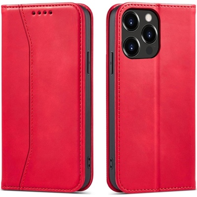 HQWear Калъф с отделение за карти Magnet Fancy Case за iPhone 14 Pro Max, червен (9145576263839)